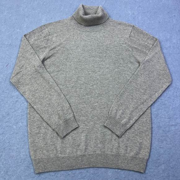 WoolOvers Sweaters - WoolOvers Turtleneck Sweater Womens Large Brown Cashmere/Wool‎ Polo Knit Jumper
